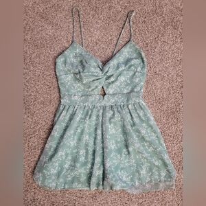 Windsor Green Floral Romper